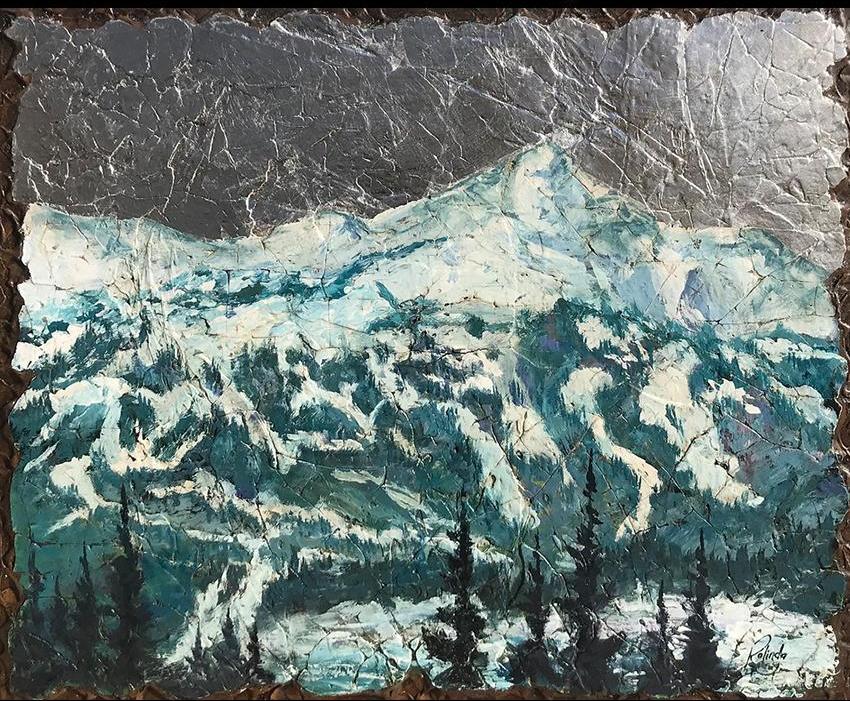 Down Hill All the Way original oil painting by Colorado artist Rolinda Stotts