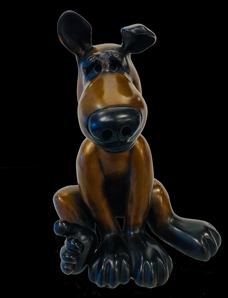 Drake Harvey Dog bronze sculpture by artist Marty Goldstein