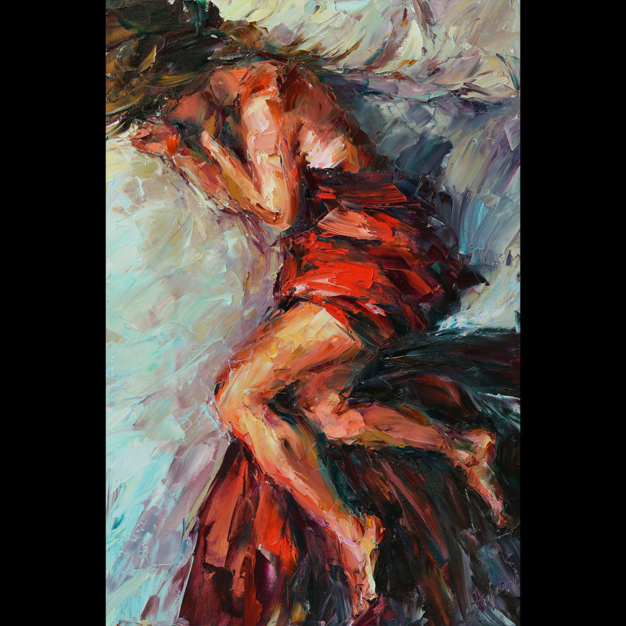 Dreaming original oil on canvas by artist Lyudmila Agrich