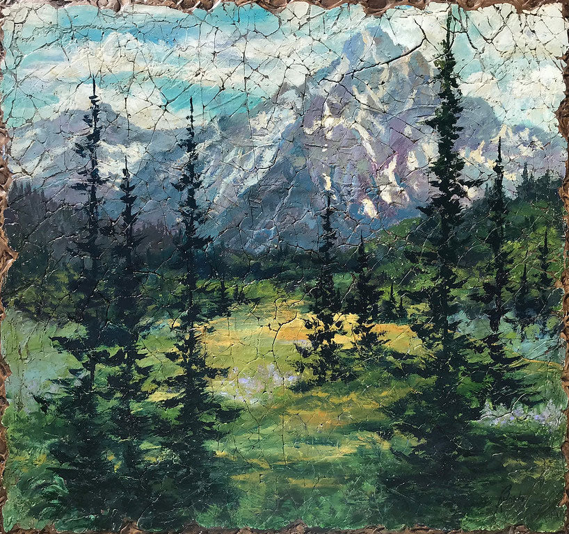 Dreams Do Come True original oil landscape painting by Colorado artist Rolinda Stotts