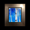 aspen tree watercolor painting blue and white by artist Kay Stratman - front