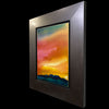 metal framed watercolor painting by artist Kay Stratman of a very colorful sunset sunrise sky - right