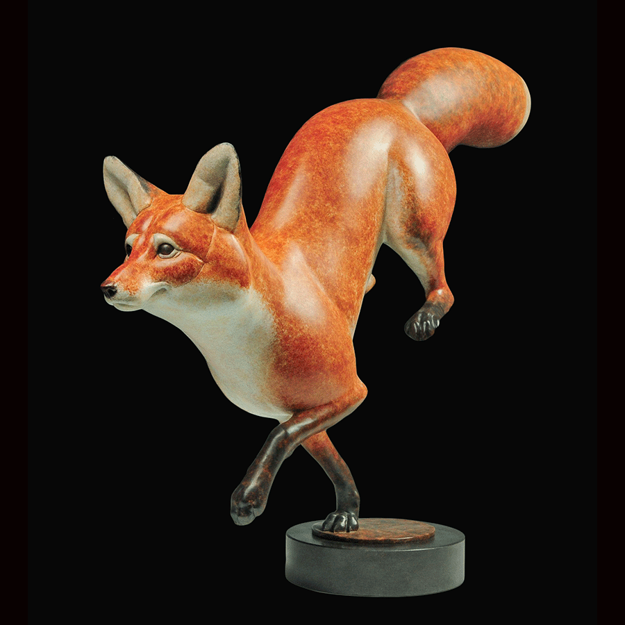 Fox-Trot-bronze-sculpture-Jeremy-Bradshaw
