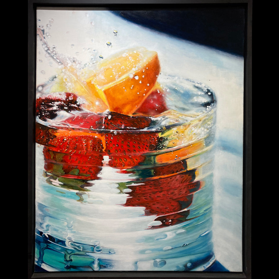 fruit cocktail soda drink original painting by noemi kosmowski for sale at raitman art galleries