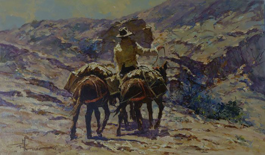Heading For The Hills oil painting artist Robert Hagan