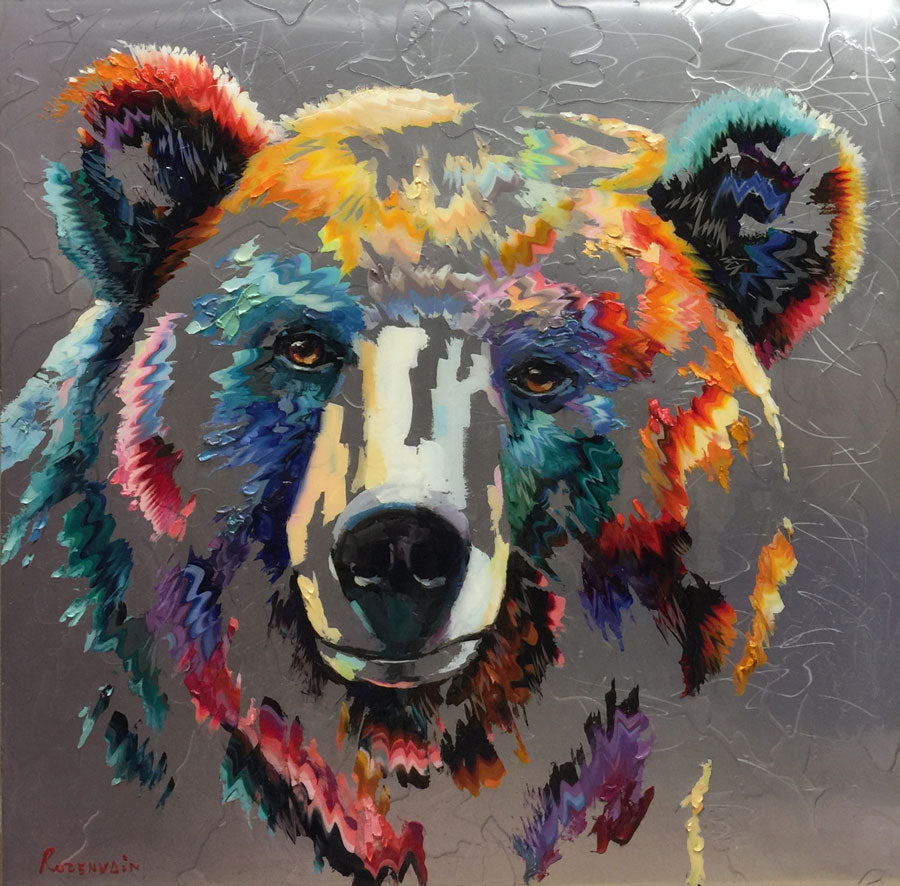 kind hearted michael rozenvain bear painting