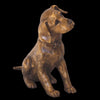 Lab Puppy bronze sculpture by artist Marianne Caroselli