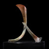 Lean on Me bronze sculpture chinese calligraphy symbol by artist Casey Horn