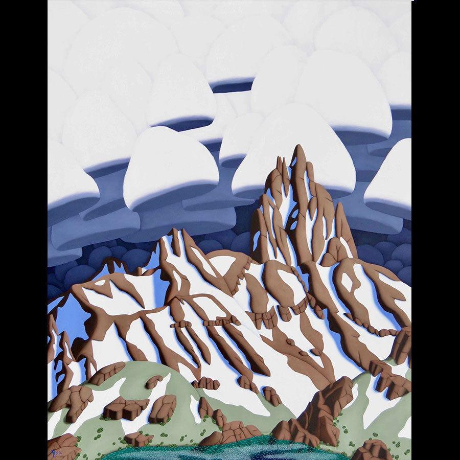 Lizard Head Peak original oil on panel mountain landscape painting by Colorado artist Tracy Felix