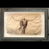 Longhorn gampi print in barnwood frame by Pete Zaluzec