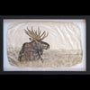 Lotta bull sitting moose wildlife photo gampi print by artist Pete Zaluzec in black frame