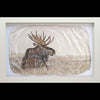 Lotta bull sitting moose wildlife photo gampi print by artist Pete Zaluzec in white frame