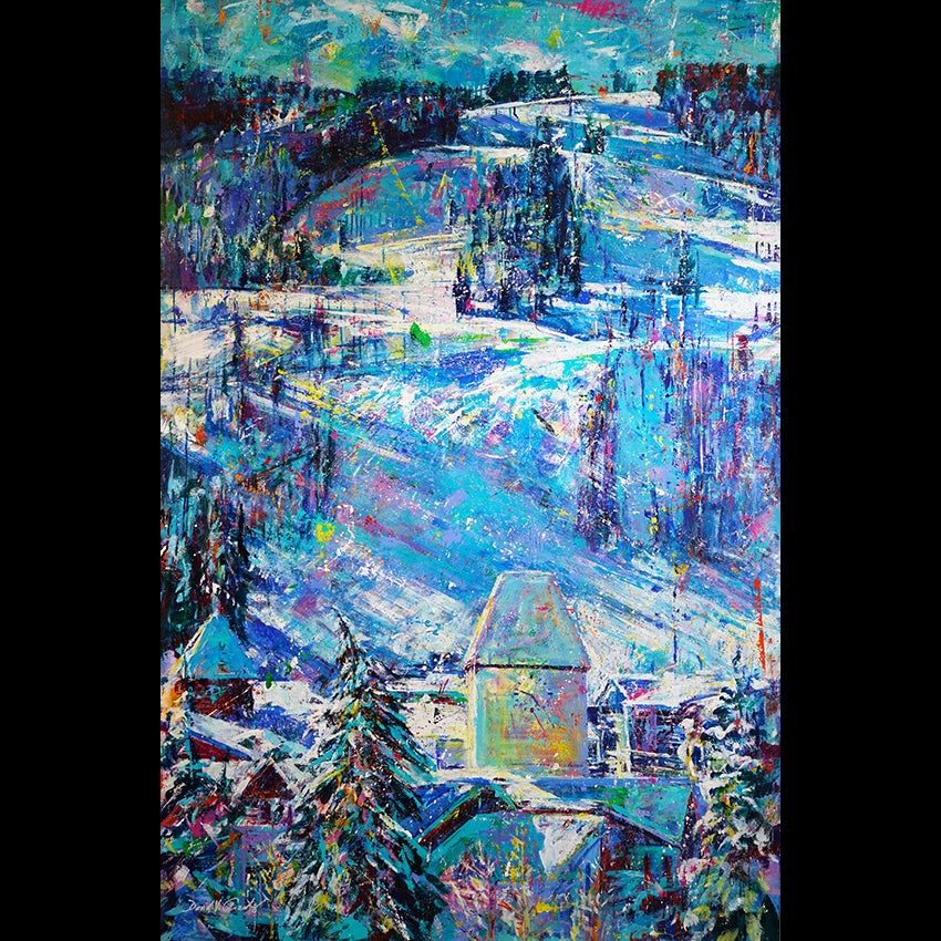 Vail Village Painting by Colorado Artist David V. Gonzales in Vail Art Gallery
