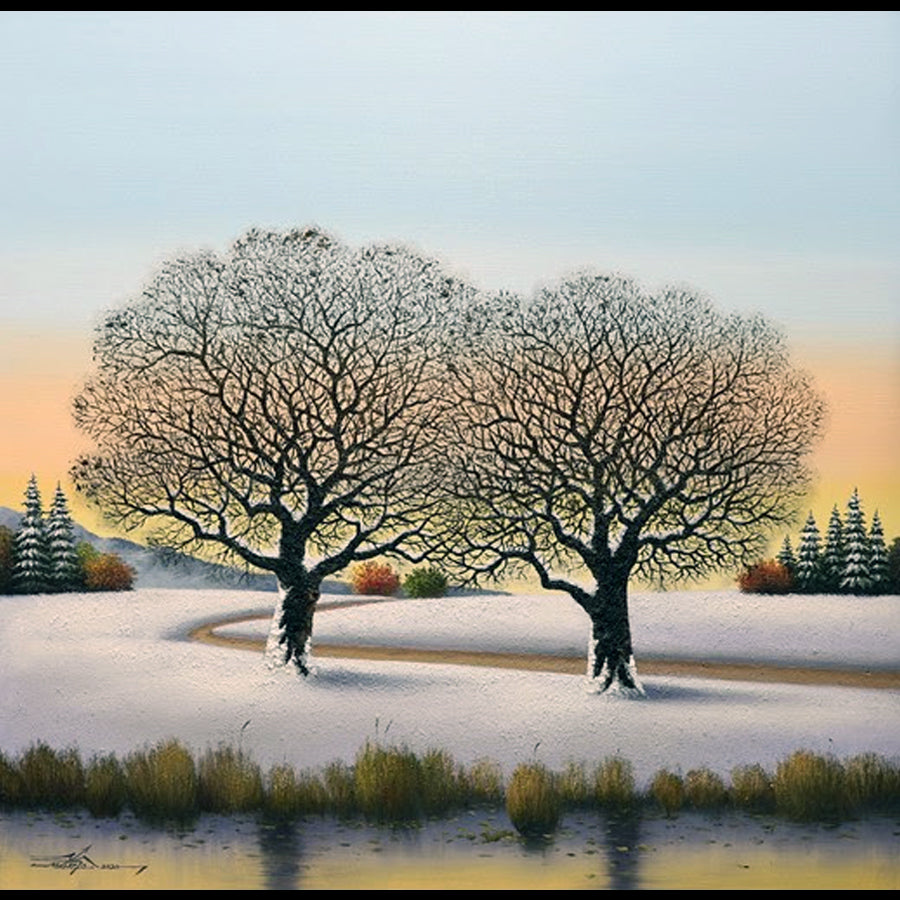 Artist Mario Jung Textured Tree Art Paintings for Sale