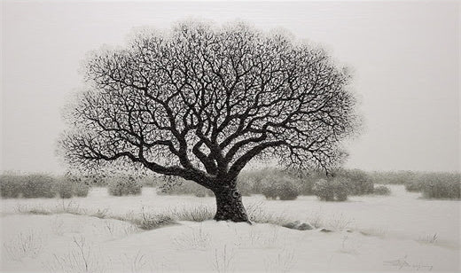 Artist Mario Jung Winter Landscape Paintings for Sale