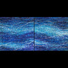 Midnight Blue diptych contemporary artist Pat McNabb Martin cut canvas