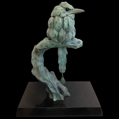 Bronze Bird Sculpture "Motmot" by Gampi Artist Pete Zaluzec