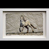 Mustang Dance photo printed on gampi in white frame created by artist Pete Zaluzec