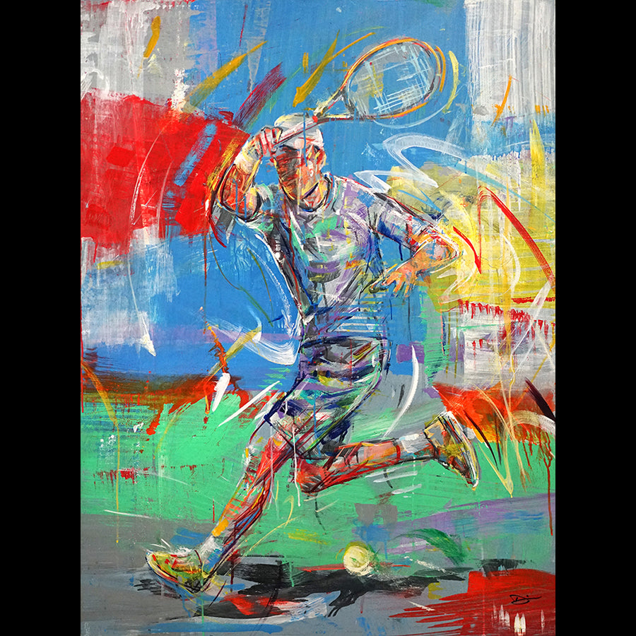 On-Point-David-Gonzales-tennis-painting-sport