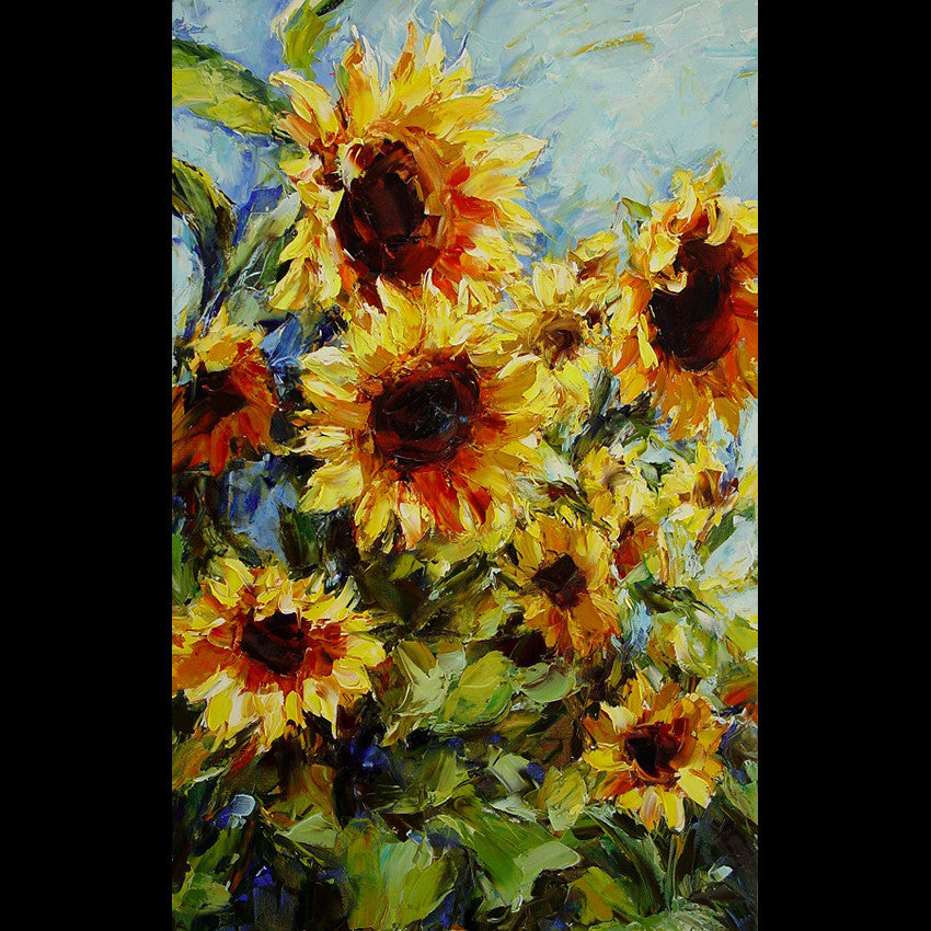 sunflower painting by Lyudmila Agrich