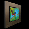 painted bunting watercolor bird painting by artist Kay Stratman - left