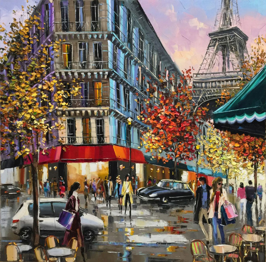 Parisian Ambience michael rozenvain city painting