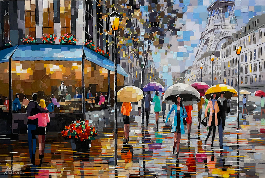 Parisian Colors city landscape painting artist Aleksandra Rosenvain
