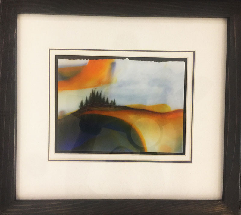 Part of the Beauty and Diversity of the Northwest original glass fired powder painting by Colorado artist Gary Vigen