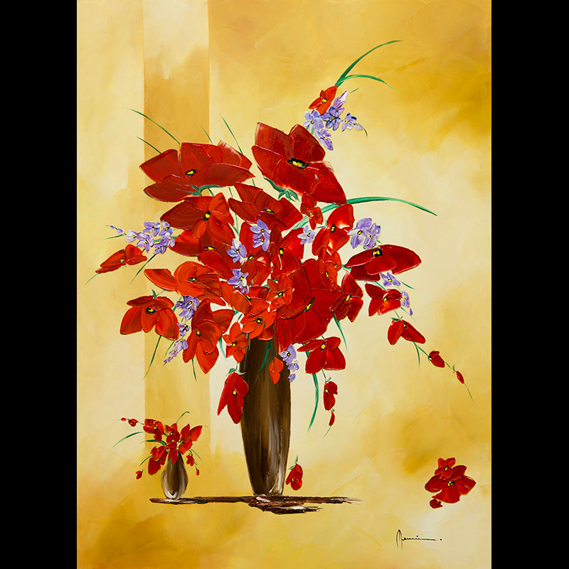 poppies of provence oil painting by artist monika meunier