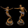 rejoice man and woman together bronze sculpture by artist Marianne Caroselli