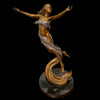 Rejoice Woman Dancing bronze sculptor by artist Marianne Caroselli 