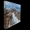 Abstract mountain snow painting by Aspen, Colorado artist Kristof Kosmowski - left