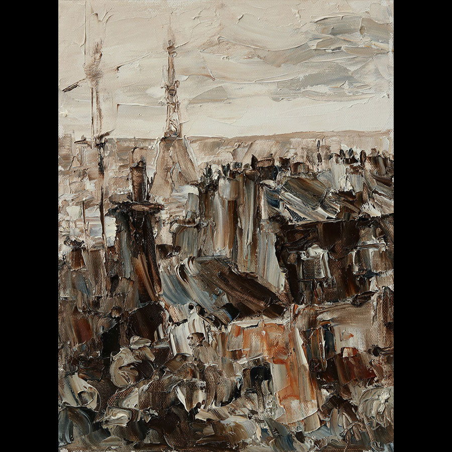 Roofs of Montmartre original oil painting by artist Lyudmila Agrich