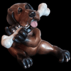 Rosie bronze dog sculpture by California artist Marty Goldstein