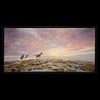 Horse wildlife painting running in the sunset by Colorado artist Maxine Bone - front