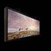 Horse wildlife painting running in the sunset by Colorado artist Maxine Bone - left