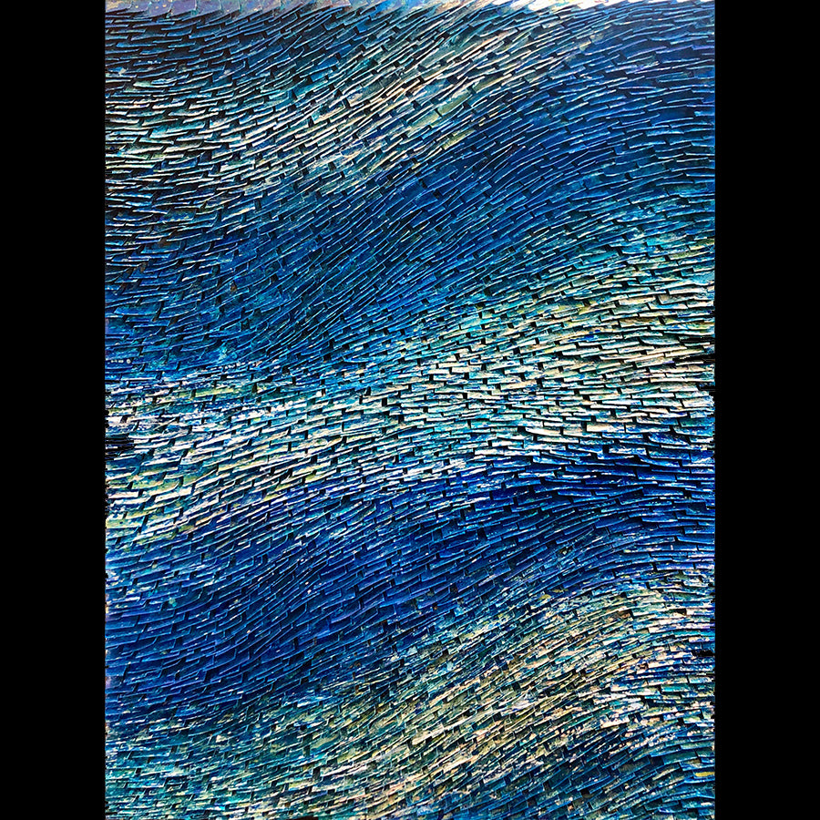 Sea Breeze 2 contemporary artist Pat McNabb Martin cut canvas