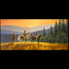 Sioux Evening Patrol original oil on canvas native american landscape painting by Colorado based artist Maxine Bone