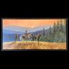 Sioux Evening Patrol original oil on canvas native american landscape painting by Colorado based artist Maxine Bone - front