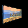 Sioux Evening Patrol original oil on canvas native american landscape painting by Colorado based artist Maxine Bone - left