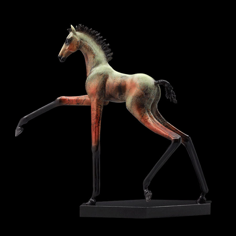 Step bronze horse sculpture by Colorado artist Alex Alvis