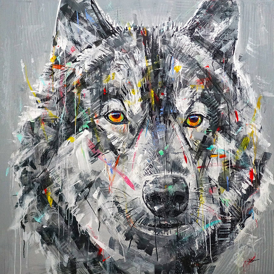 Stillness-David-Gonzales-wolf-painting-wildlife