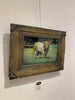 sunday bronze cow patina painting by artist nathan bennett