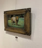 sunday framed patina cattle painting by artist nathan bennett