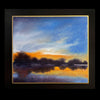 watercolor lake reflection painting sunrise sunset by artist Kay Stratman - left