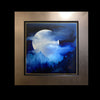 moon mountain and mist watercolor painting of a night sky by artist Kay Stratman - front