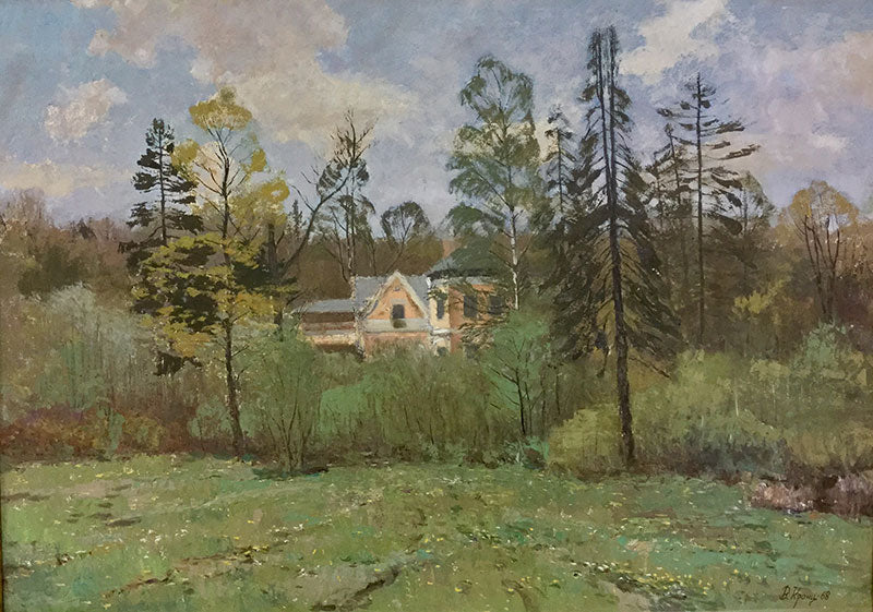 The Penates The House of the Artist ilya. Repin 1968 original oil on canvas painting by russian artist Vladimir Pavlovich Krantz