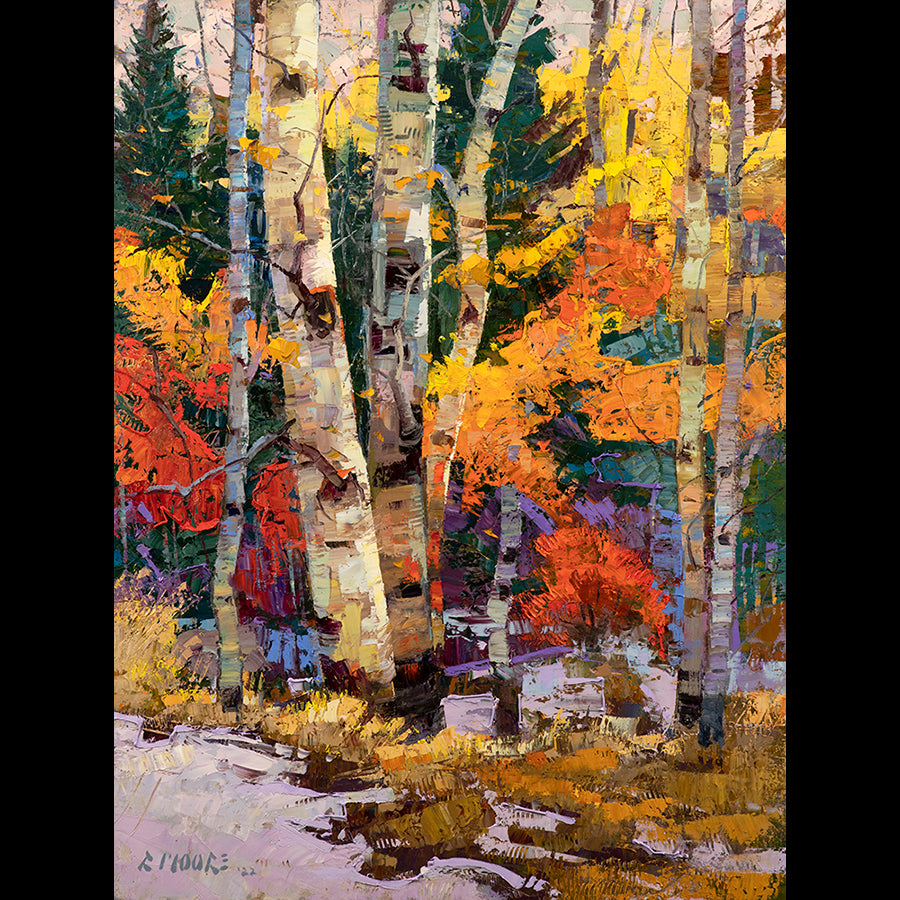 Time of Change by artist Robert Moore oil landscape fall colors