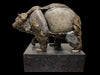 Tiptoe Bronze River Stone Bear Sculpture by Gampi Artist Pete Zaluzec