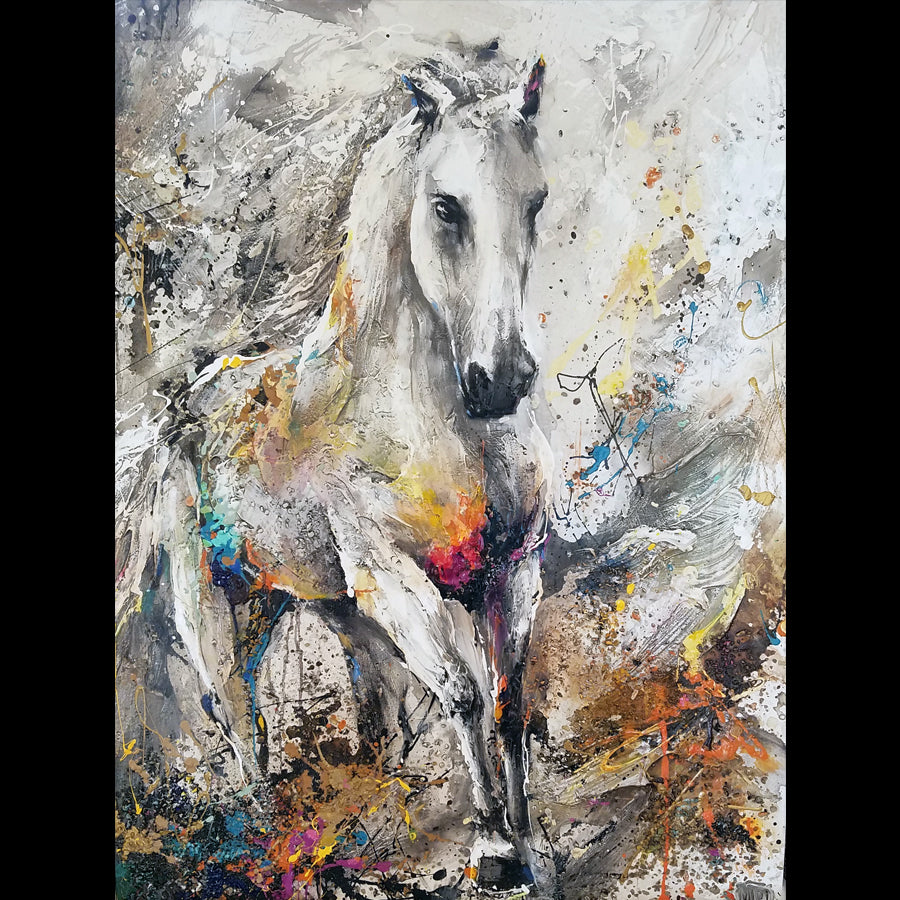 Miri Rozenvain Original Horse Painting: To Move with Grace and Beauty